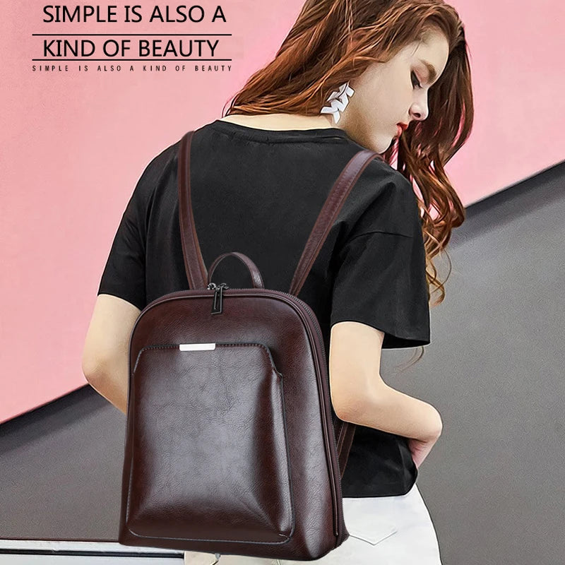 Women Leather Backpack