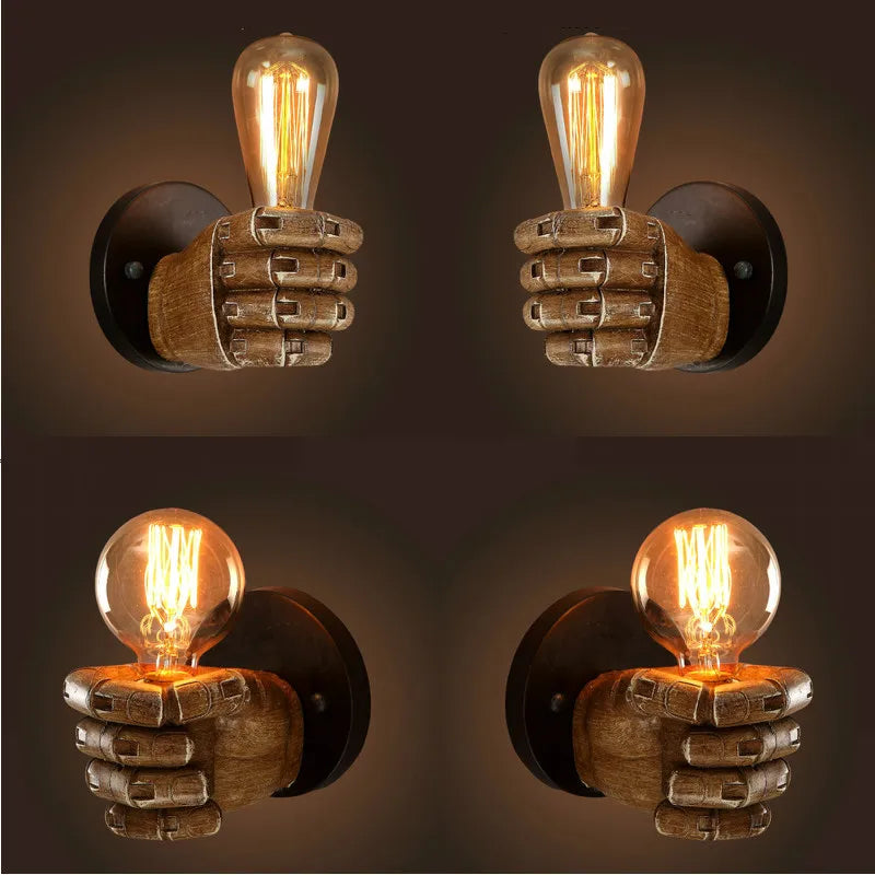 Classical Resin Fist Wall Lamp