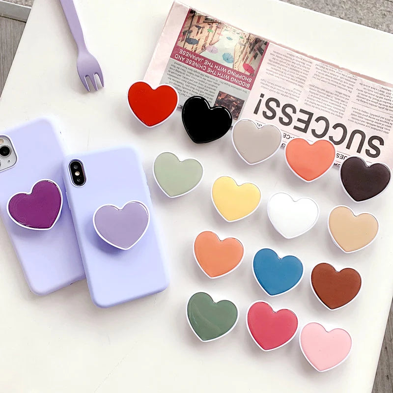 Cute Heart Pop Socket Phone Holder