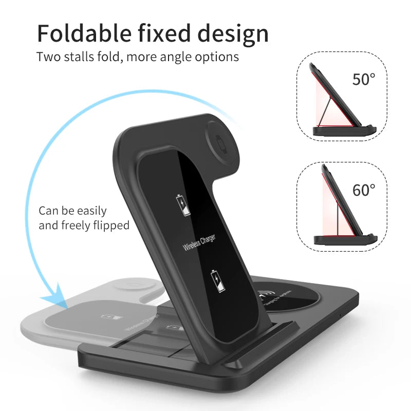 3 in 1 Wireless Charger Stand Pad