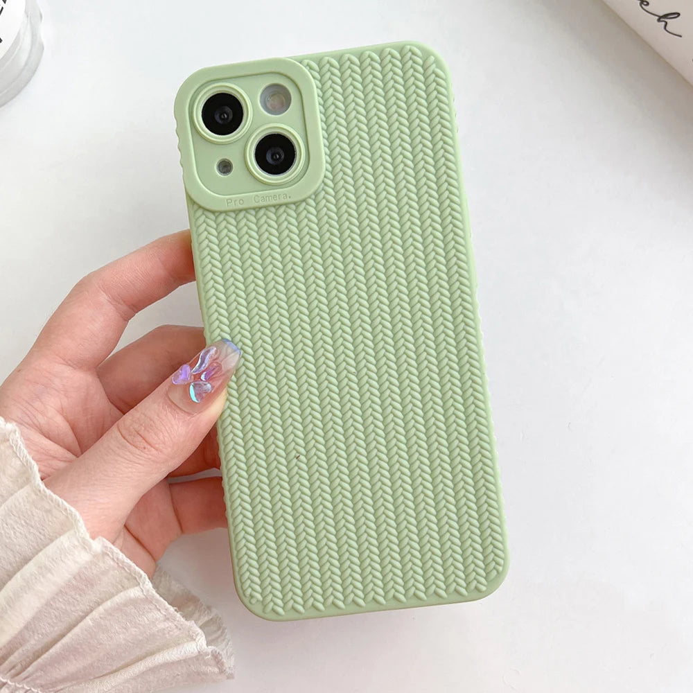 Woven Pattern Phone Case For iPhone