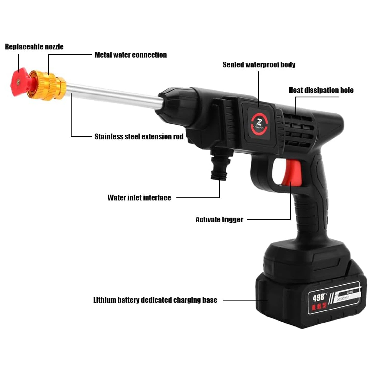 Baseus Car Water Gun High Pressure Washer